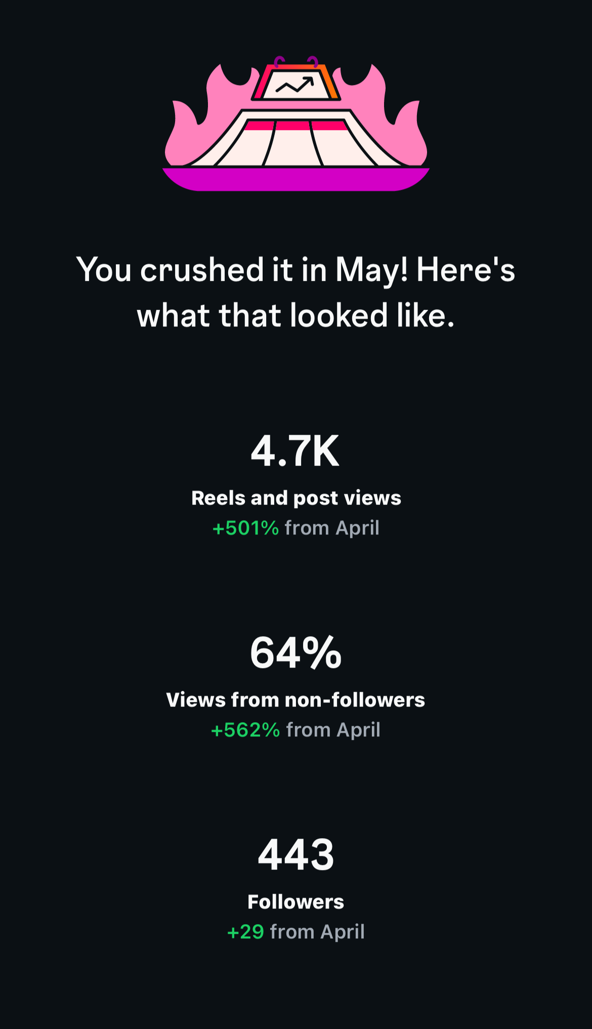 tone up mn-reentry services instagram stats-may 2025