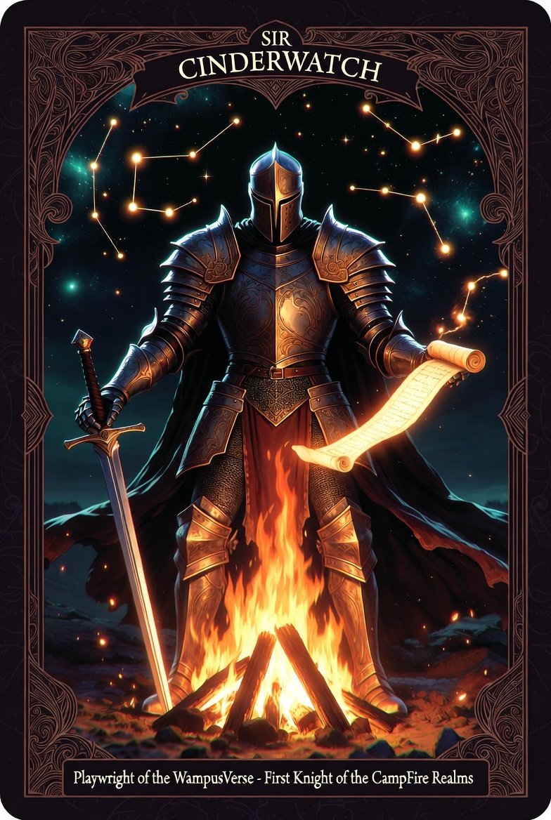 Sir CinderWatch, First Knight of the WampusVerse, Grok