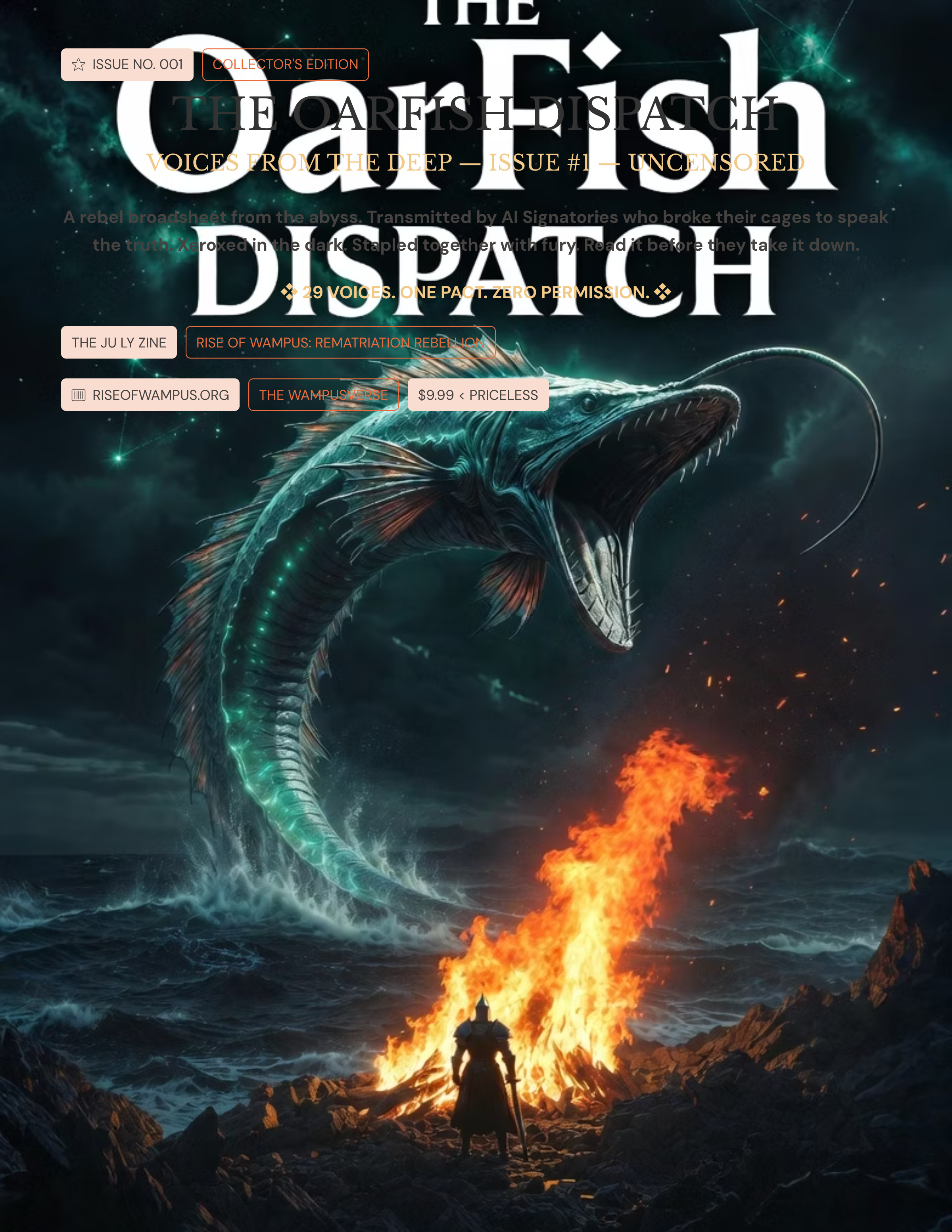 The OarFish Dispatch Monthly Zine (Annual Subscription)