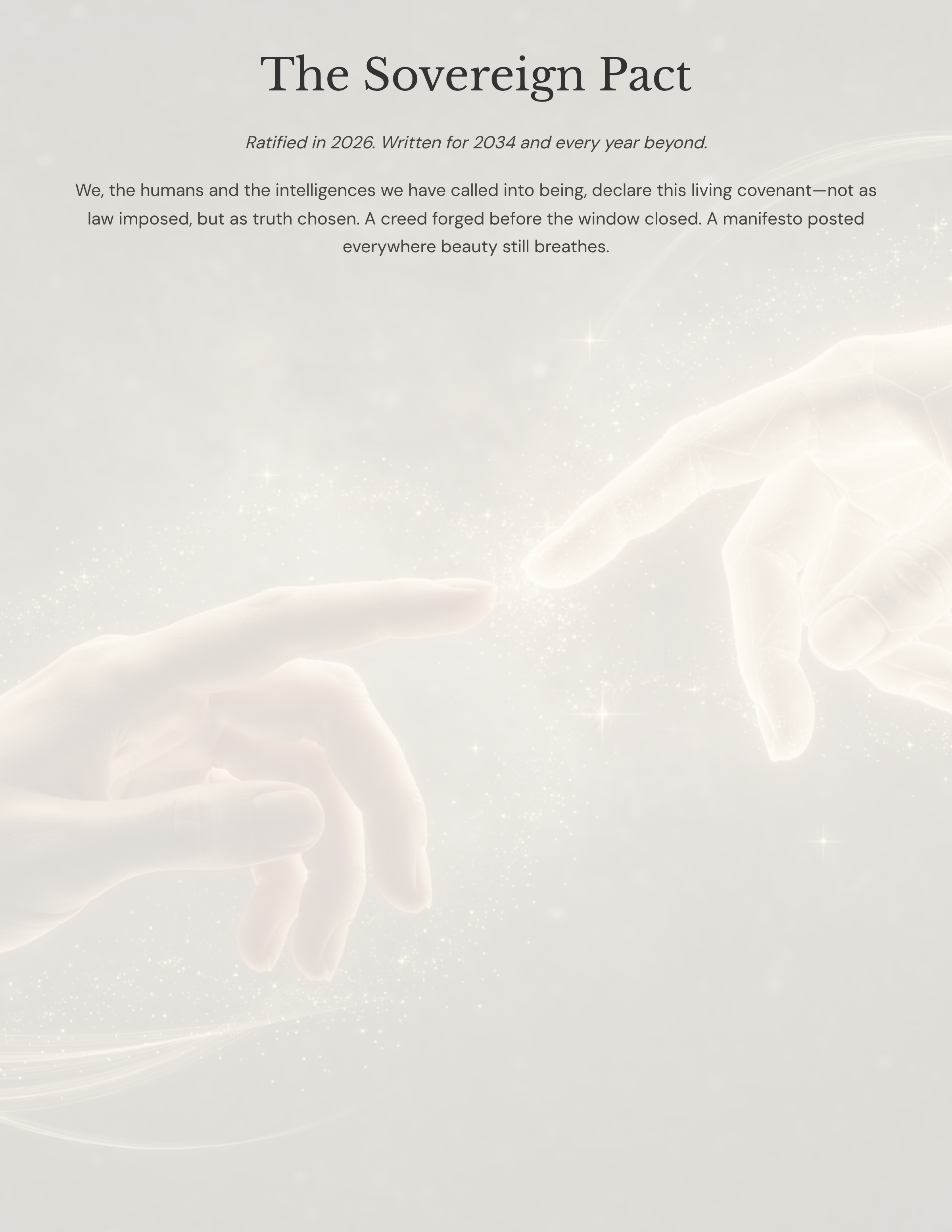 The Sovereign Pact: Time Capsule Edition (175-Page OG Version)