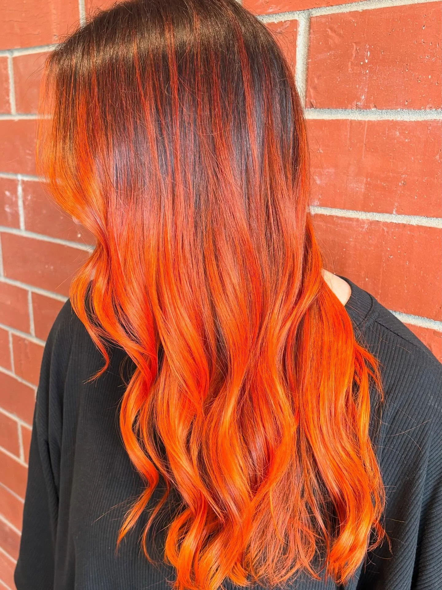 ✨ Spicy Tangerine Dreams🔥🍊 &mdash; because your hair should be as bold as your personality. Ready to turn heads? Book me, babe. 💌&rdquo;

#BalayageQueen #VividBalayage #FieryHair #OrangeBalayage #SpicyHair #HairTransformation #HairGoals #BoldHair 