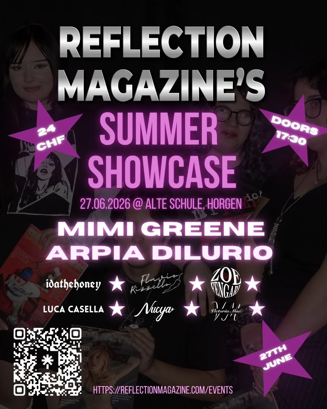 SURPRISE!! @mimigreen.e is our final act announcement for our summer showcase alongside @arpiadilurio, @idathehoney, @flaviorizzello, @zoefengari, @luca.casellaofficial, @nucya.n &amp; @victoriamaemusic!

Tickets in bio!!

Who are REFLECTION, you ask