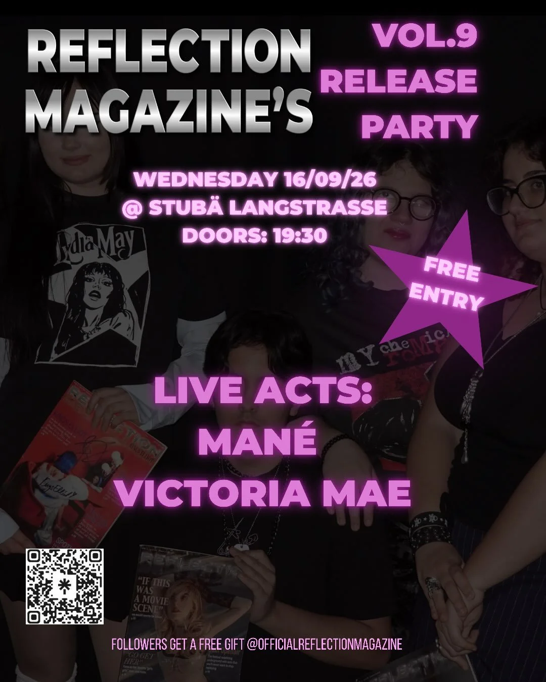 SURPRISE, WE&rsquo;RE THROWING A PARTY (with FREE ENTRY!)

As you may know, VOL.9 of REFLECTION Magazine released last Monday and we&rsquo;ve been pretty quiet about it&hellip; well that changes! Next Wednesday 16/09 we&rsquo;re throwing a release pa