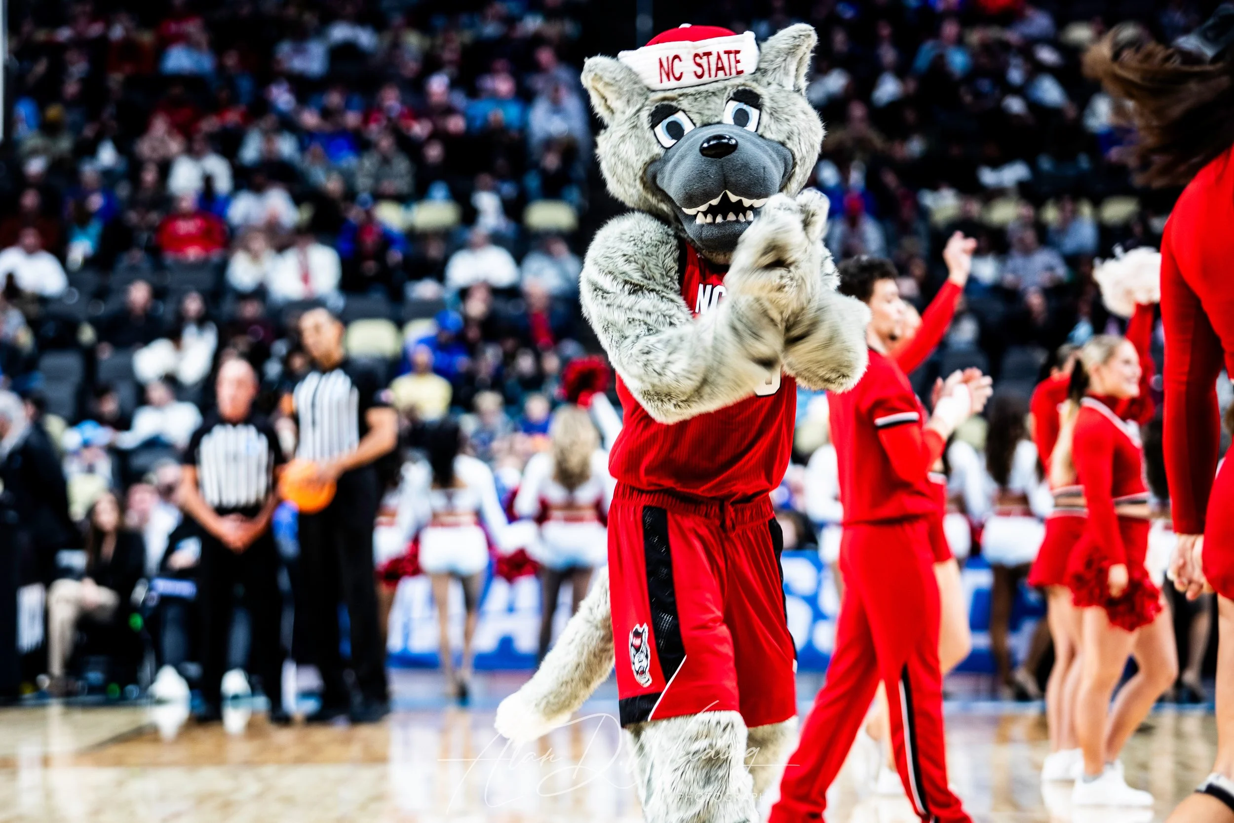 NC State Mascot at PPG Paints Arena NCAA Final Four Tournament