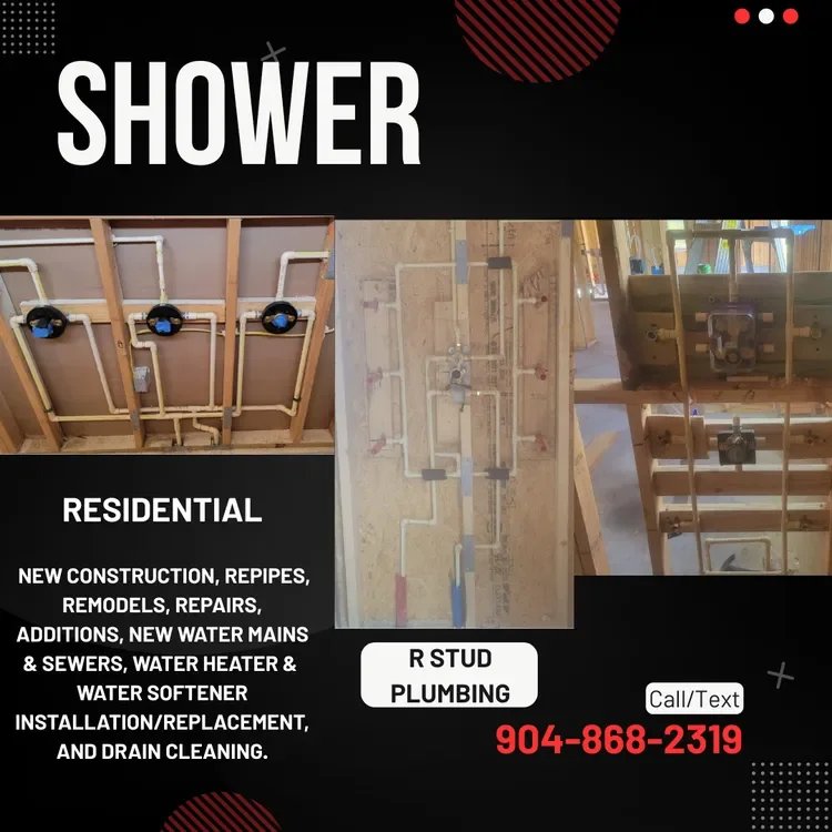 Professional drain waste and vent plumbing rough-in for a residential bathroom in Clay County.