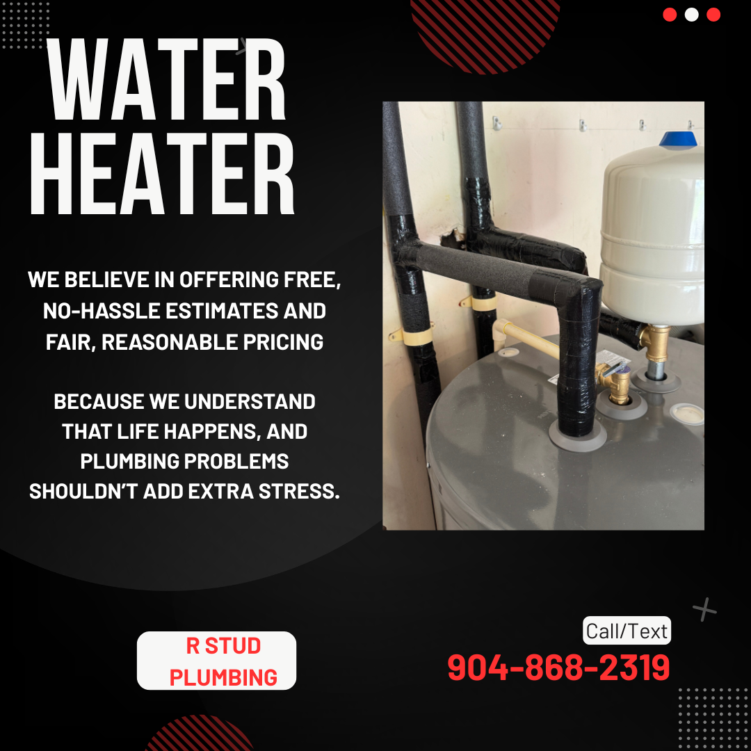 Code-compliant 50-gallon water heater installation with expansion tank and pan in Clay County.