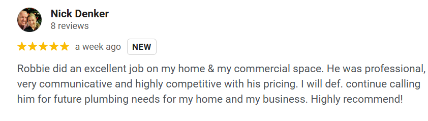 Thank you for your amazing review! Our family-owned team at R Stud Plumbing works hard to provide top-quality plumbing service, and your feedback means the world to us