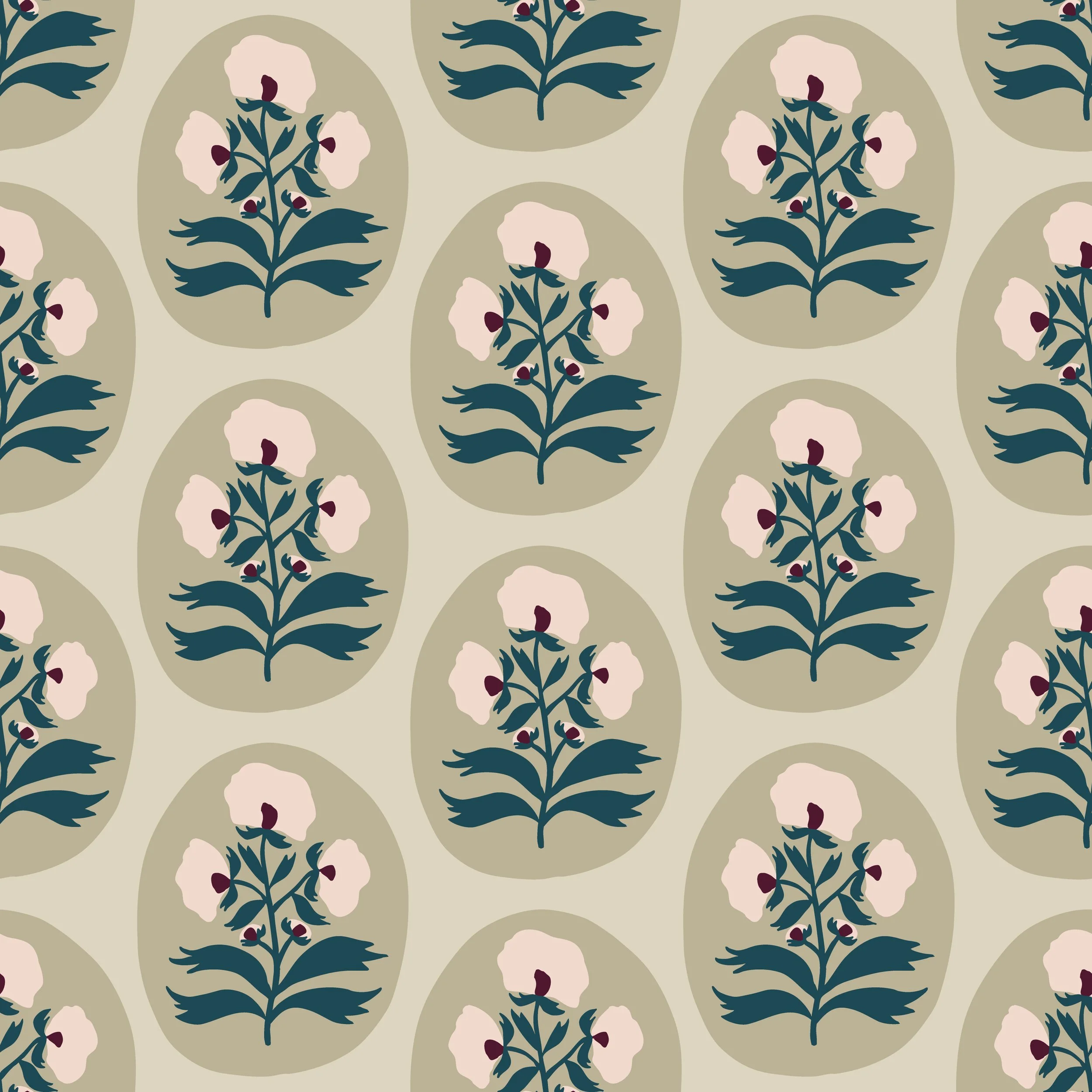 Nocturne Floral Block Print
