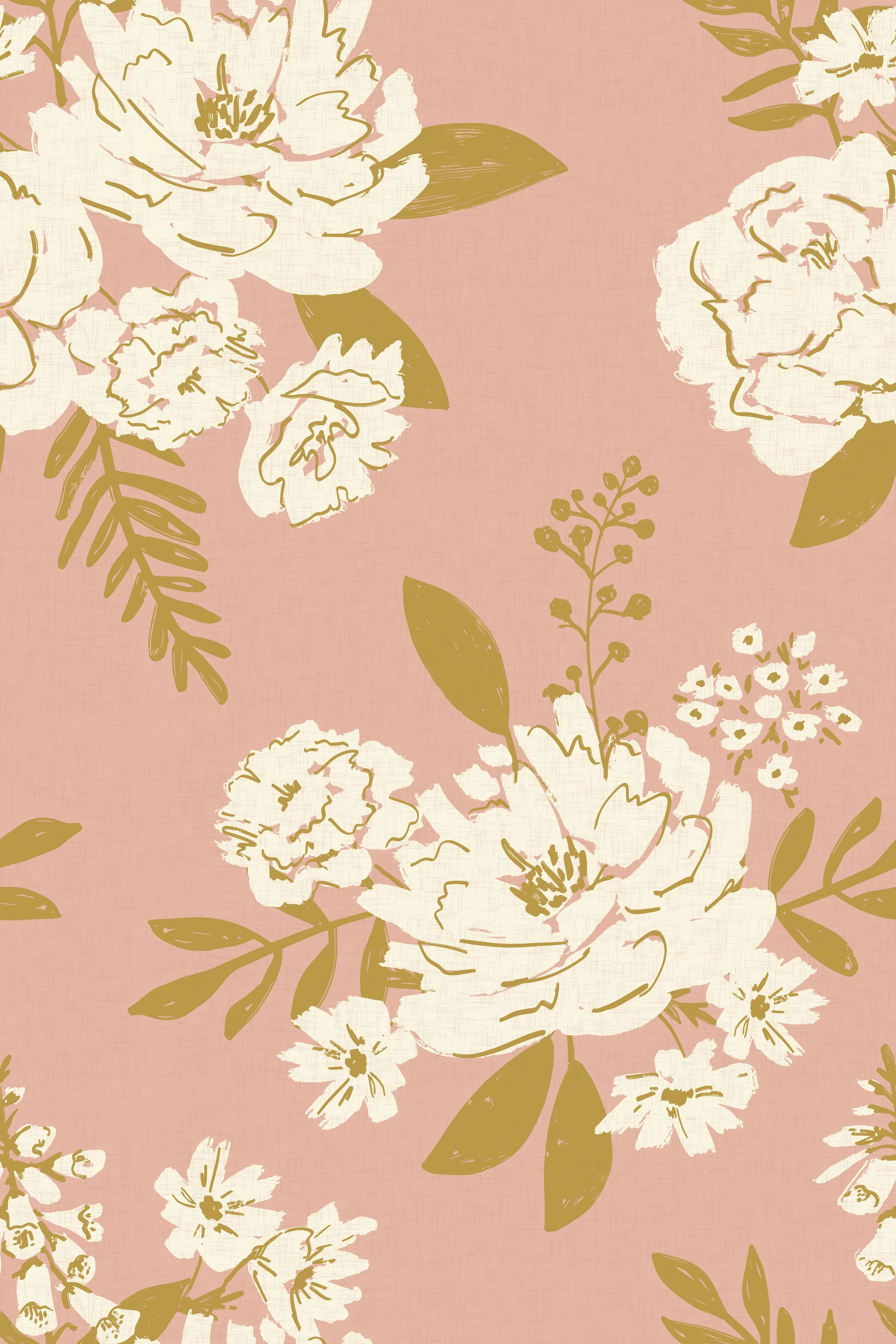 EMMELINE VINTAGE FLORAL IN BLUSH, CREAM AND GOLD