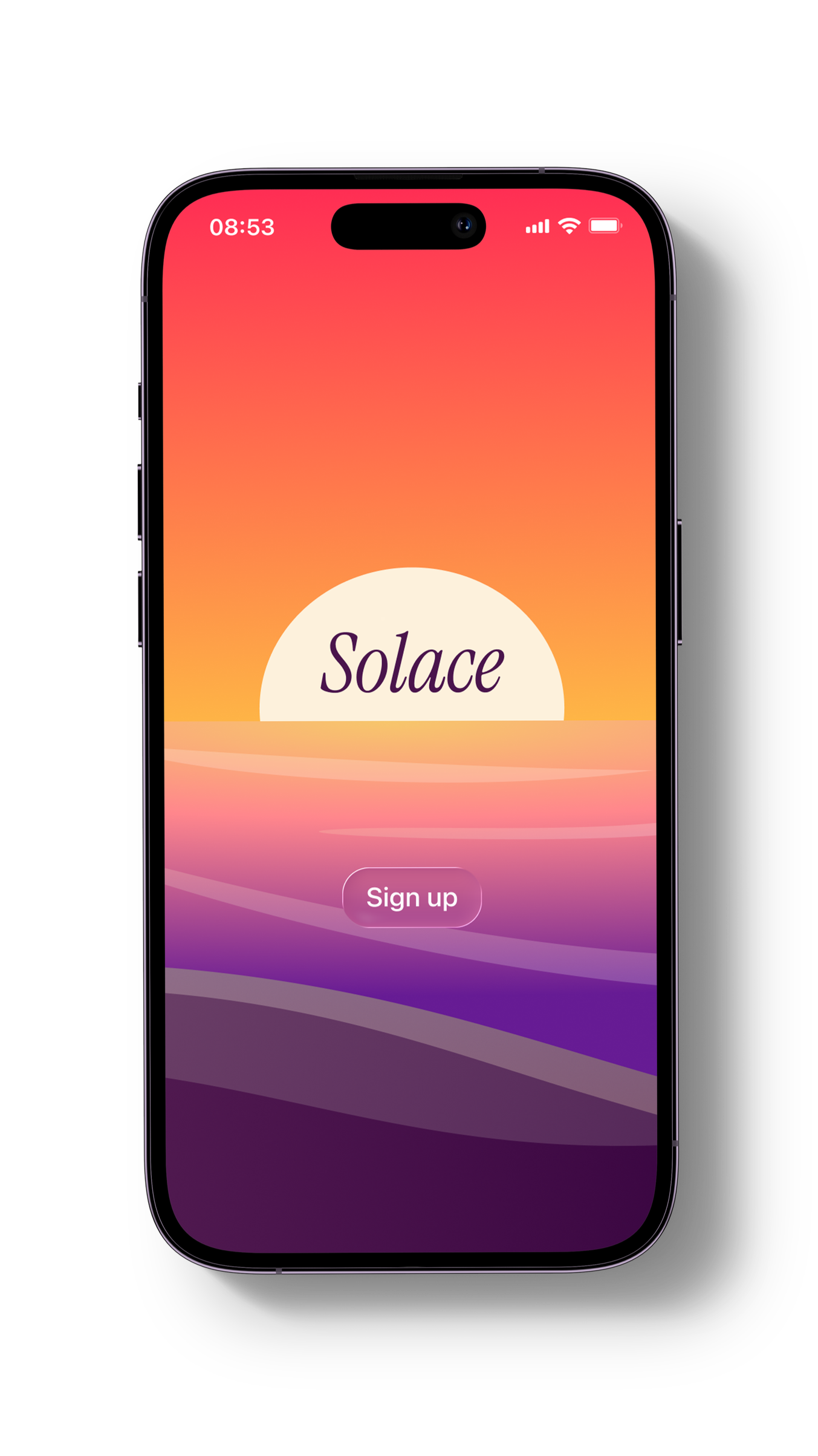 Sign up screen