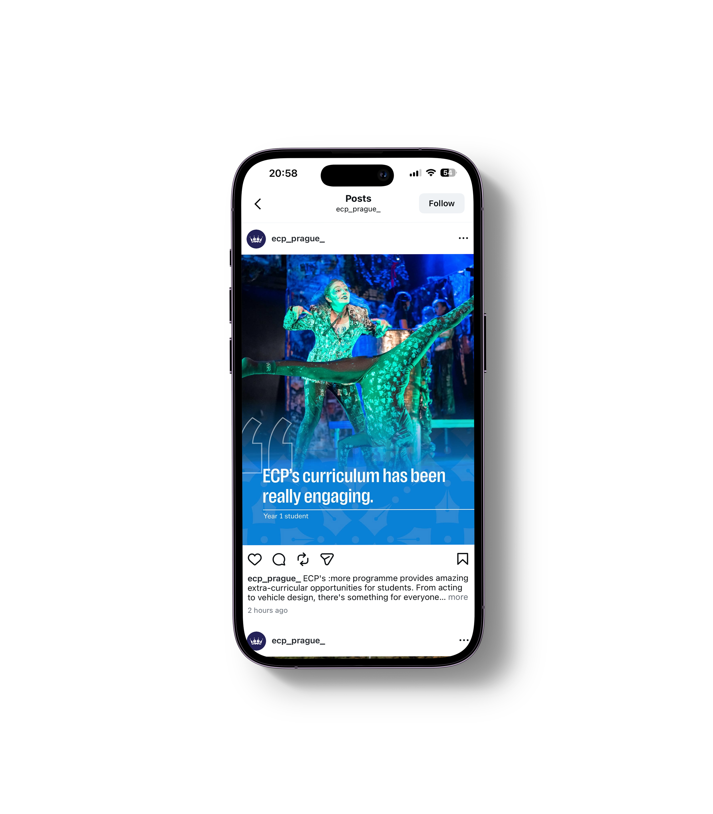 Social media post template