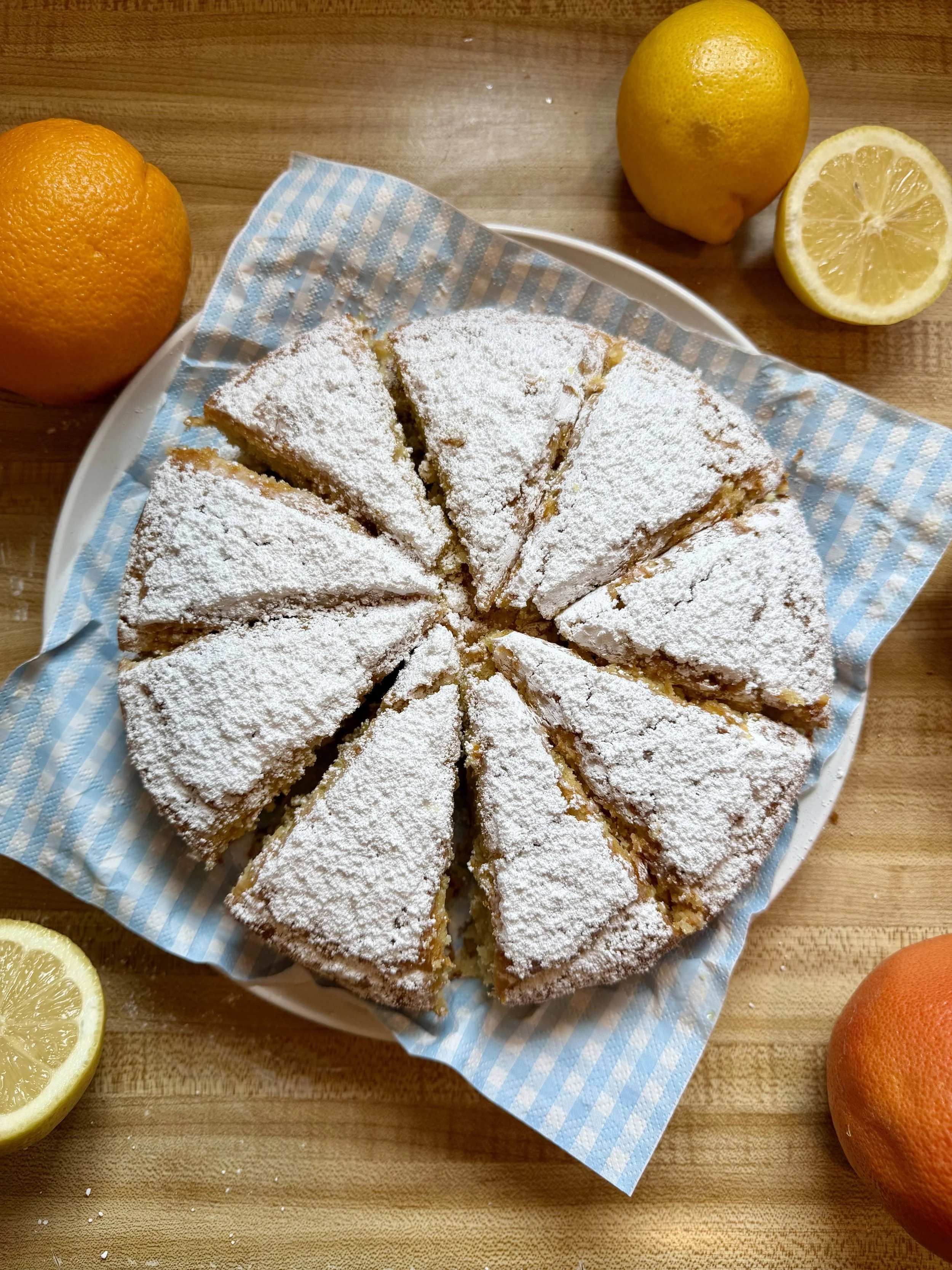 🍊 Triple Citrus Ricotta Cake 