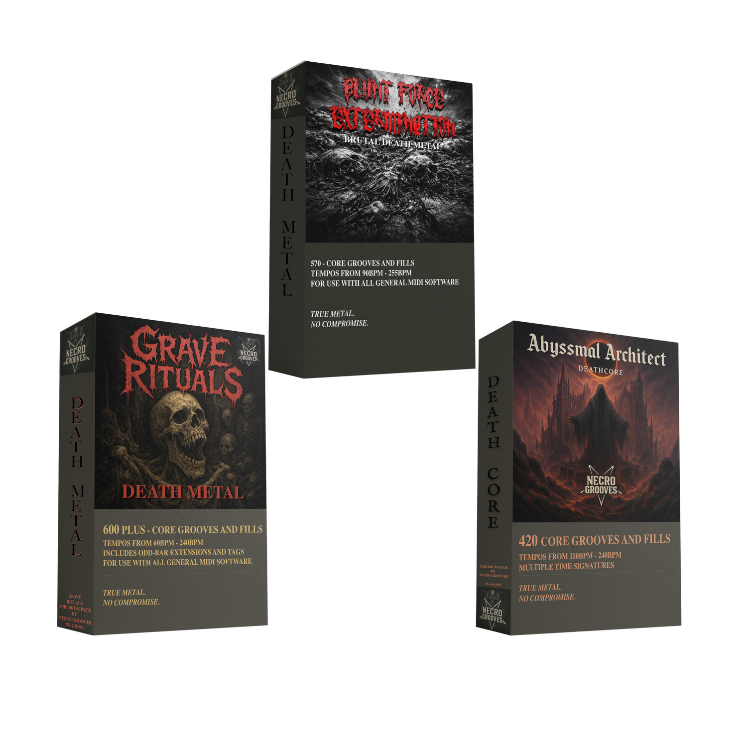 Death Trinity MEGA Pack – 3 Extreme Death Metal MIDI Drum Packs