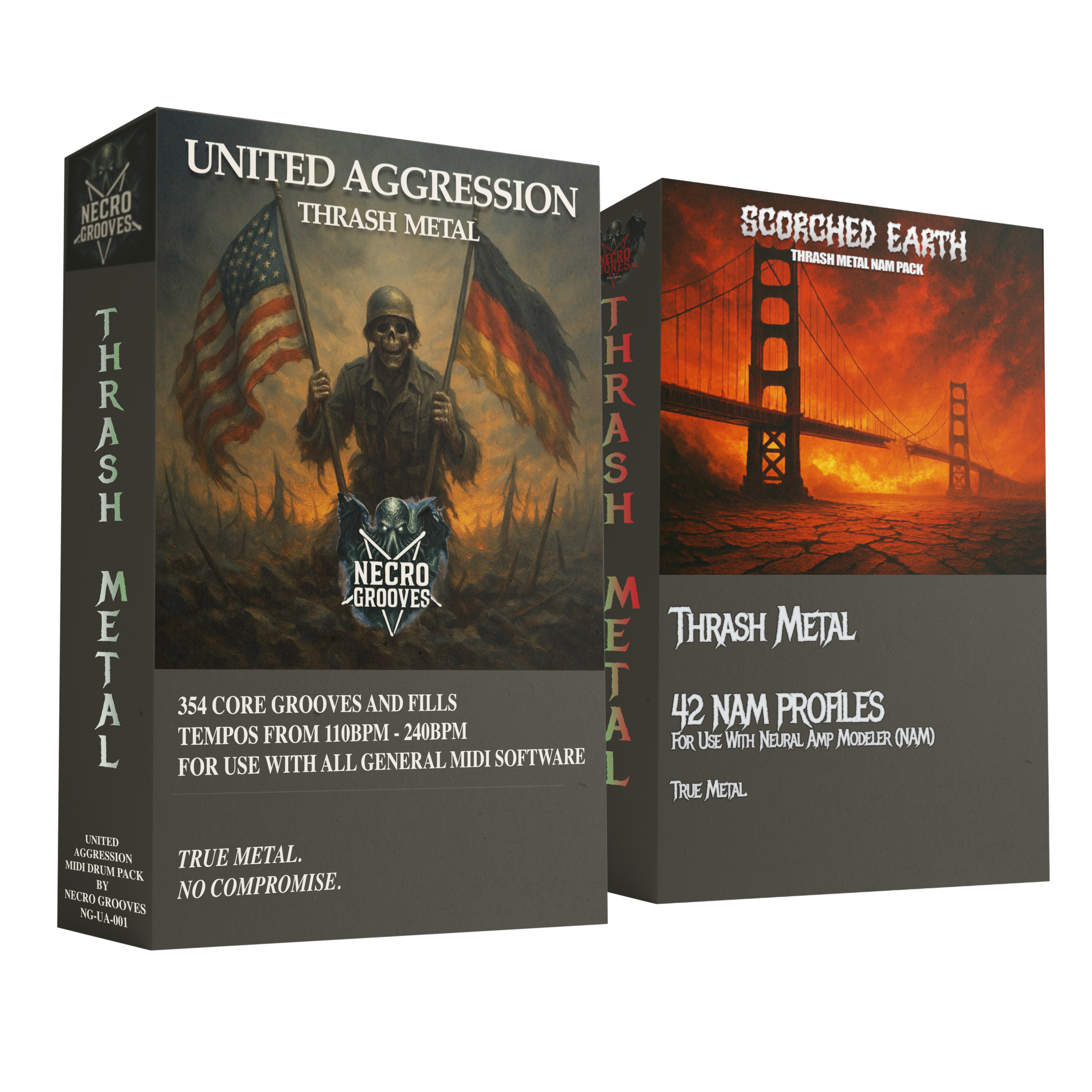 Earth Aggression | Thrash Metal MIDI Drums & NAM Guitar Production Bundle