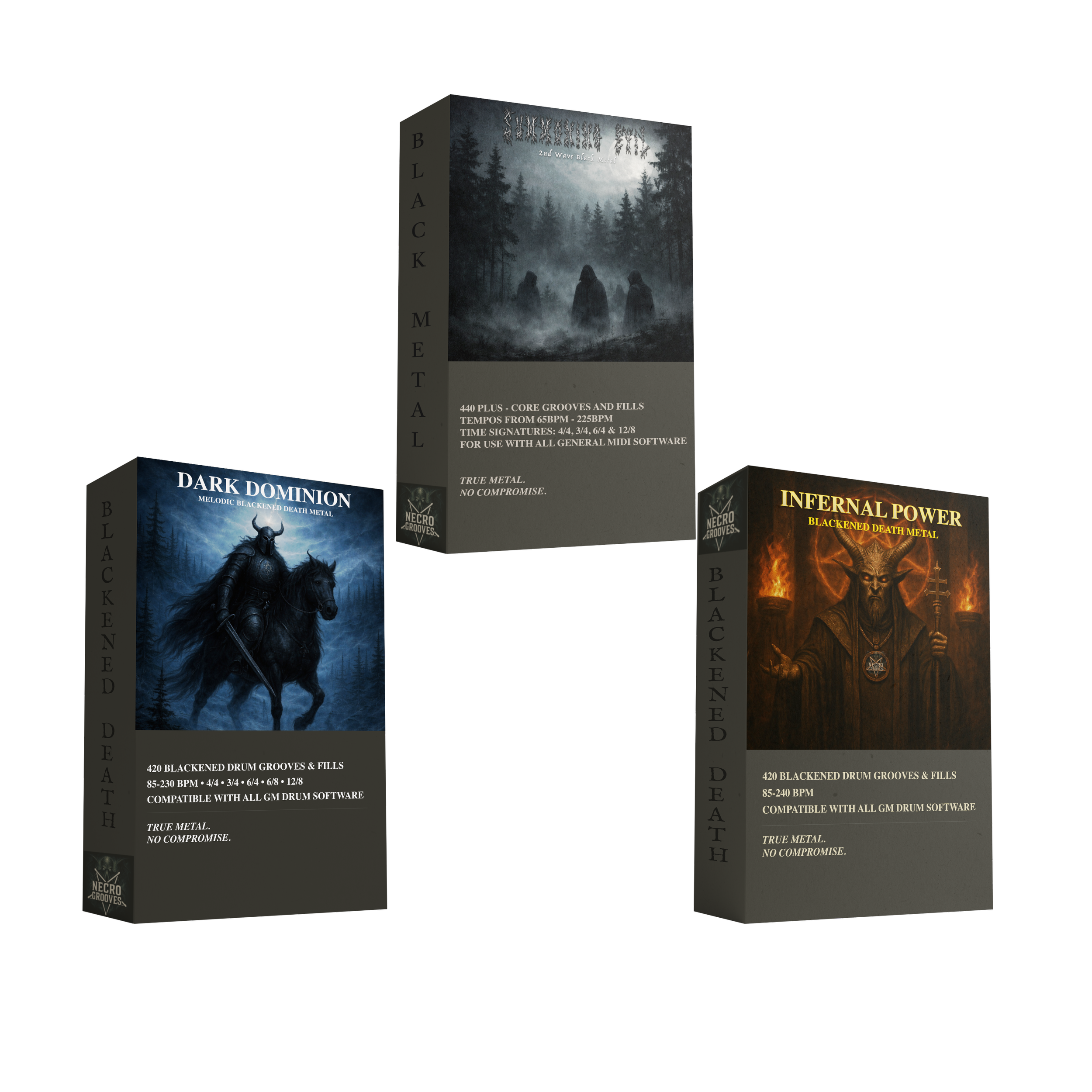 Blackened Trinity MEGA Pack | 3 Blackened Metal MIDI Drum Packs