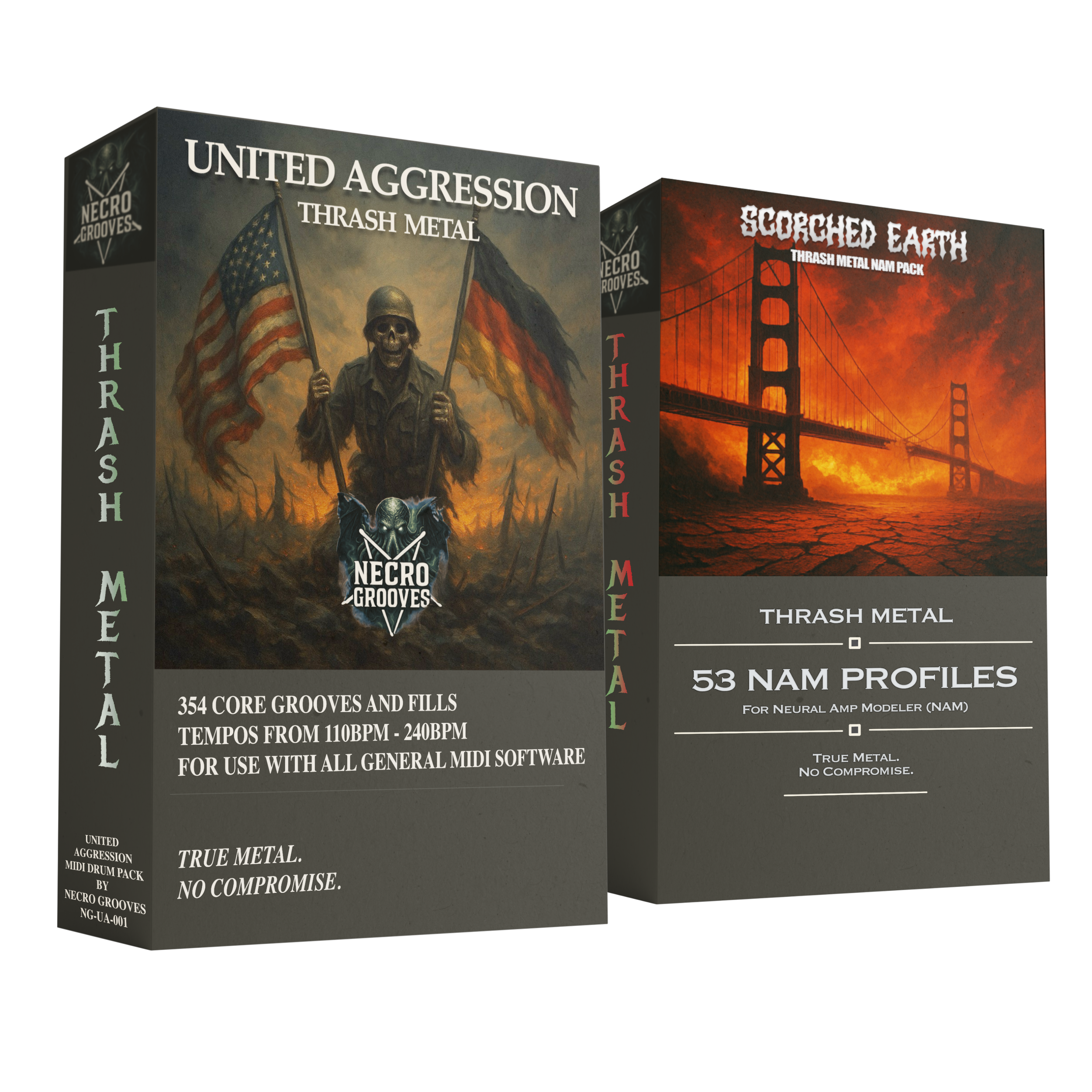 Earth Aggression | Thrash Metal MIDI Drums & NAM Guitar Production Bundle