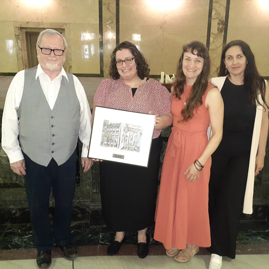 Heritage Winnipeg's President, Greg Agnew with 618 Artists