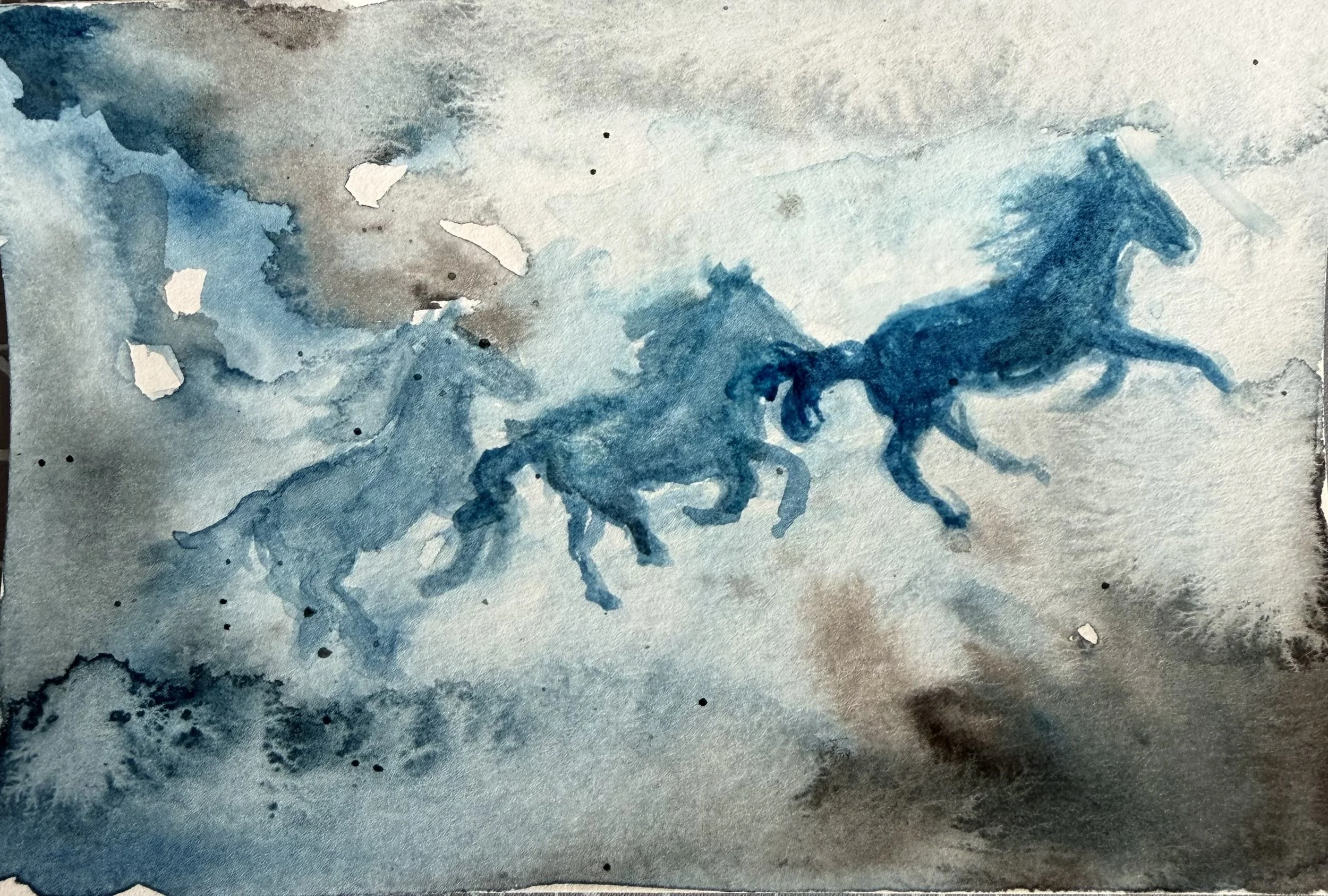 "Becoming", watercolor, 4 x 6 inches, 2026. 