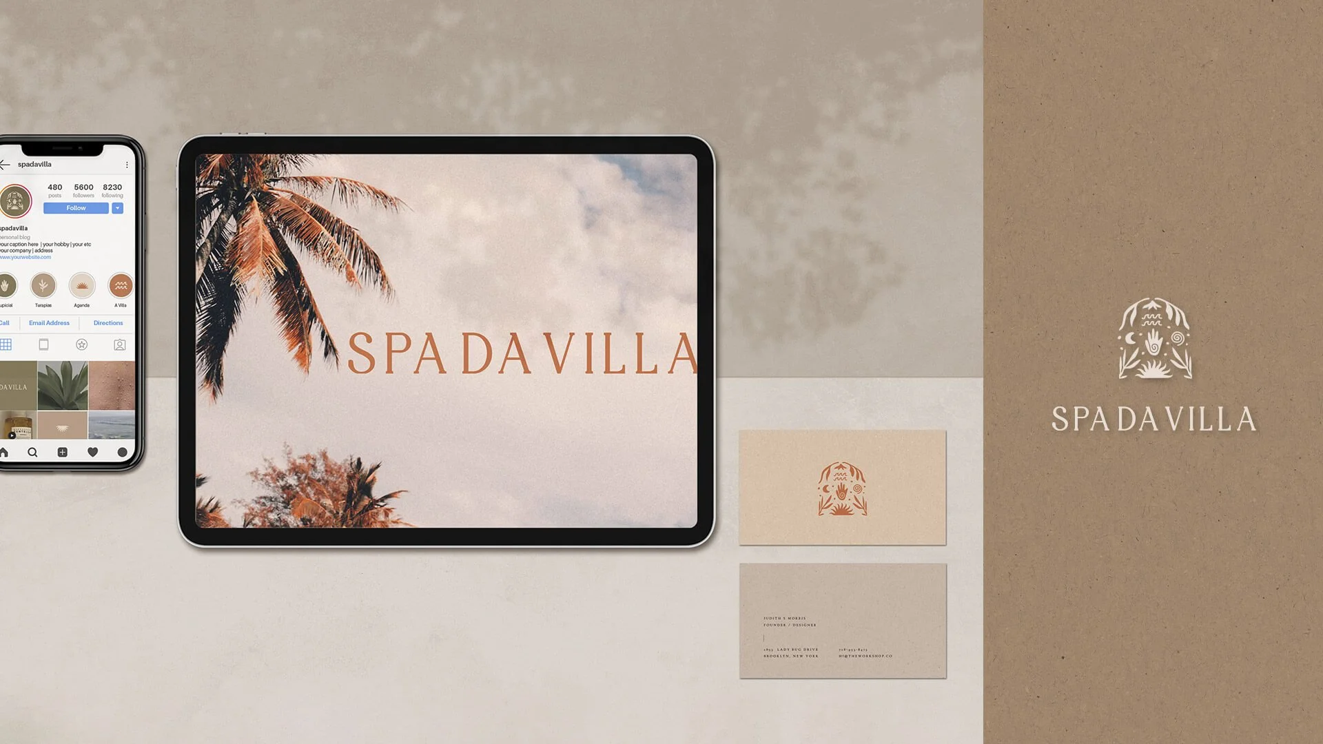 Spa da Villa | Ipad and Iphone + Business cards
