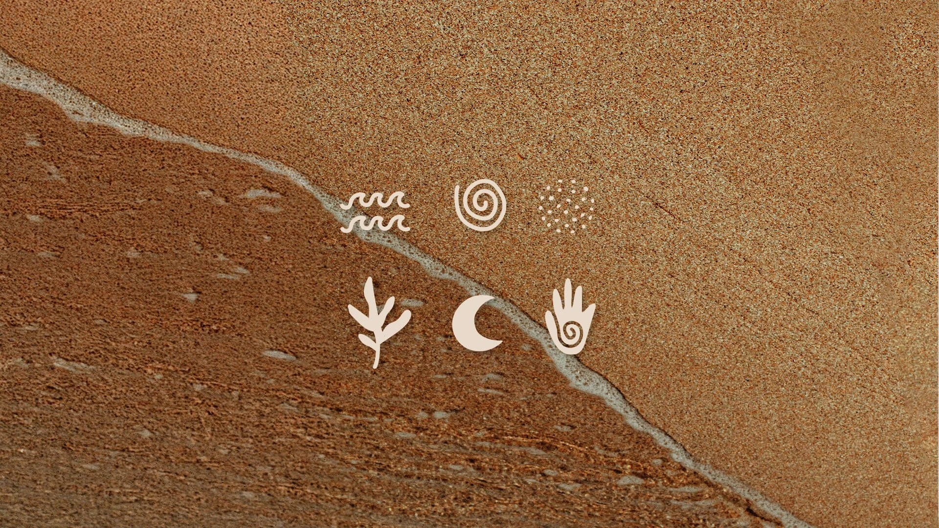 Water is for flexibility | Spiral is for Cycles | Dots are the people | Plants and Moon for nature & Hands for therapeutic healing