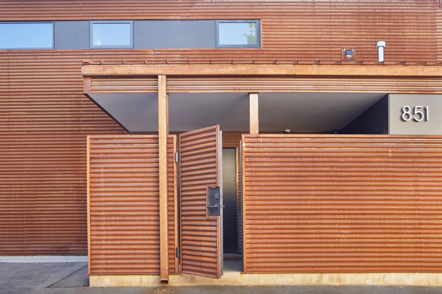 Corten steel siding provides durable maintenance free finish