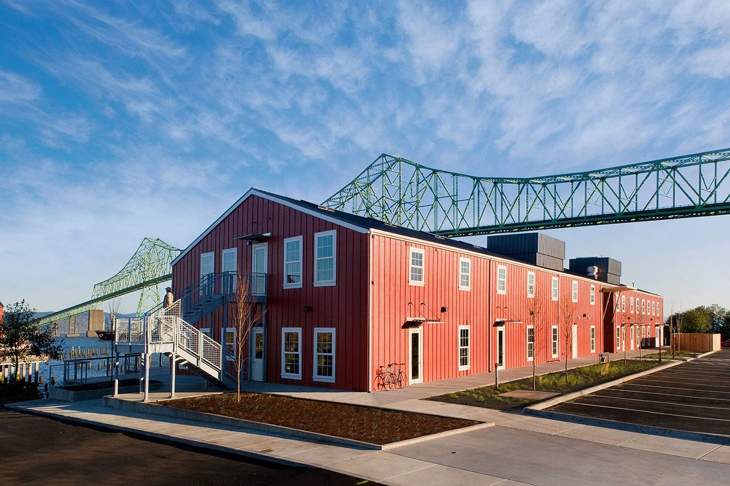 The Red Building in Astoria, Oregon