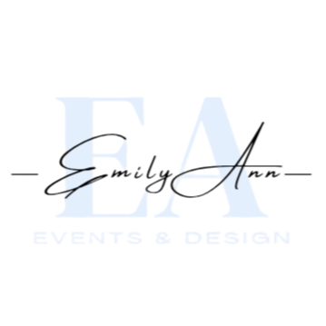Logo for EA Events & Design with stylized letters and event planning theme.