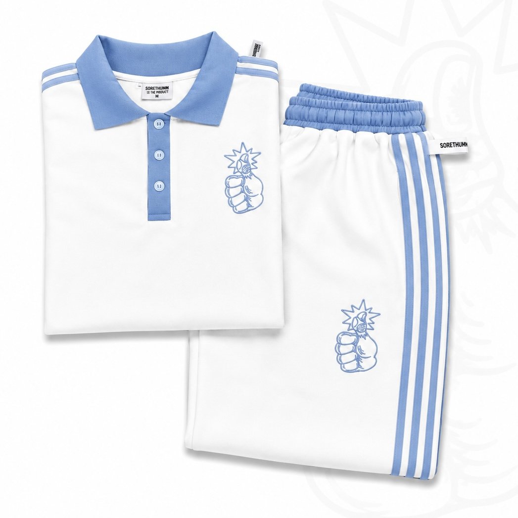 FRENCH TERRY SIGNATURE LOGO SWAETSUIT W/LT B