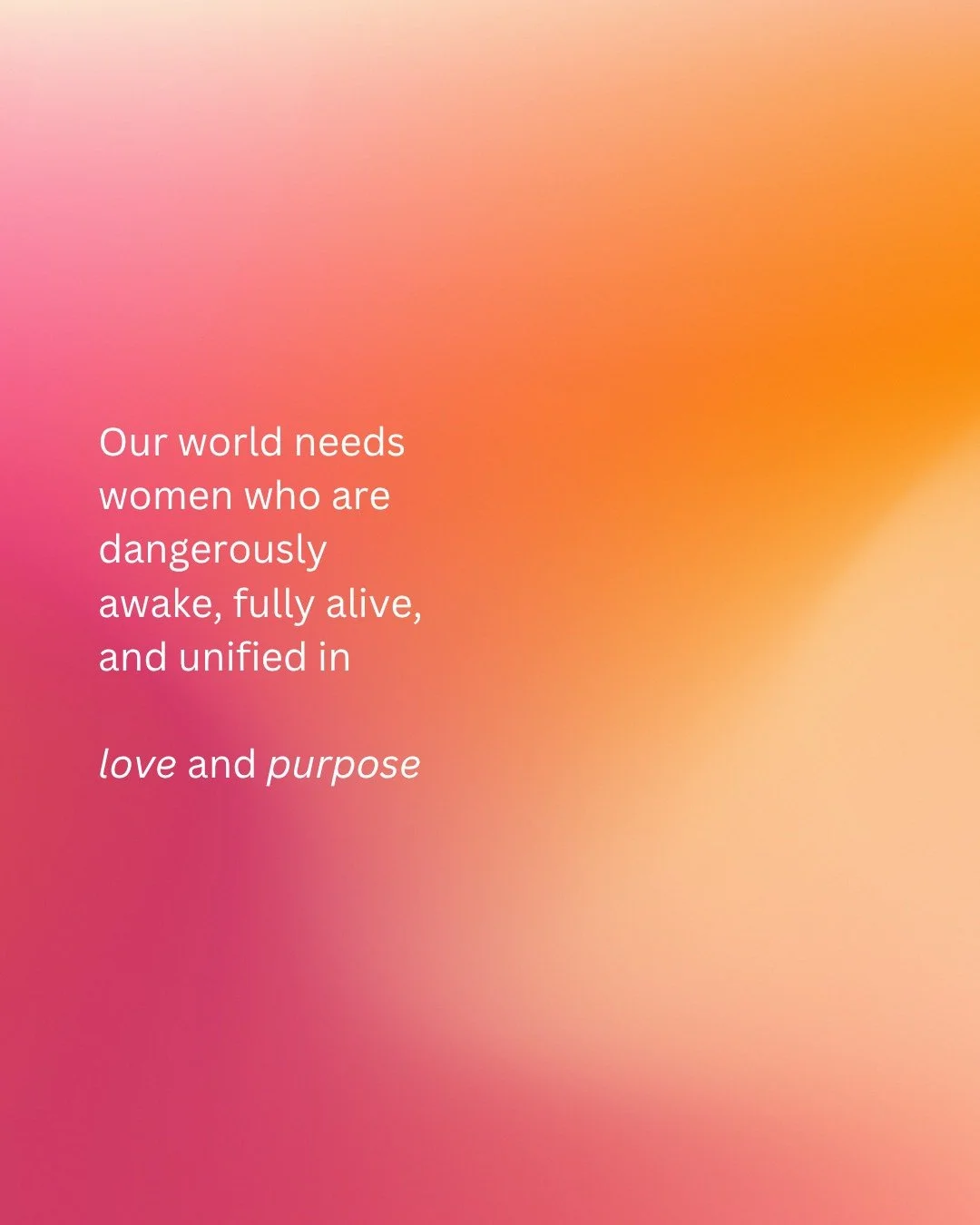 Our world needs women who are dangerously awake.

Not half-living, not quietly enduring, but fully alive.

Women who remember their power. Who move from clarity. Who lead with heart.
This is what Third Spark is about.

It&rsquo;s not just a program. 