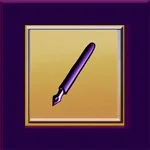 Jeanne Burrows-Johnson’s "Signature Pen in gold and plum"