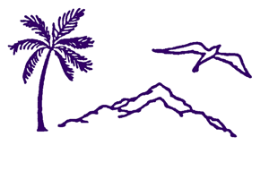 Jeanne Burrows-Johnson, "An Island Sketch"  in deep purple