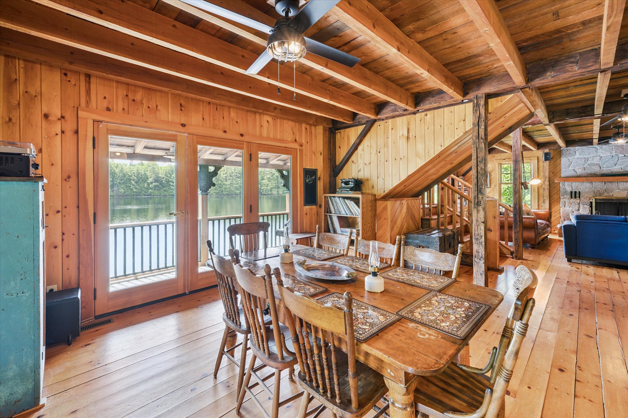 Dining room with additional table and chairs available