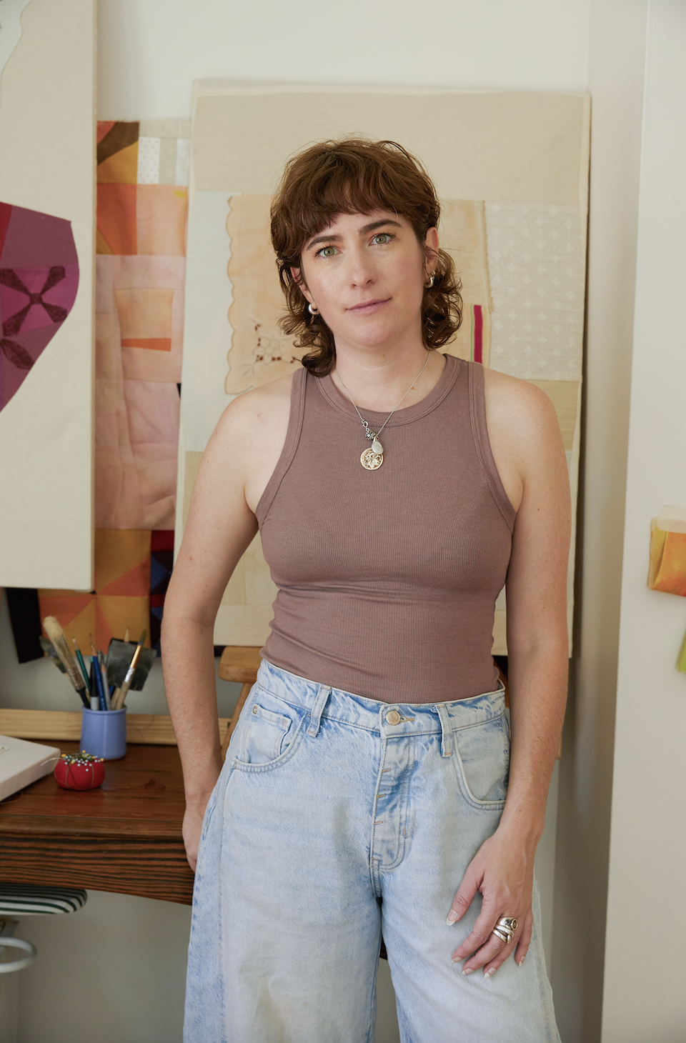 Hannah Goff with "Multi Patchwork Vase" available at Lark &amp; Key