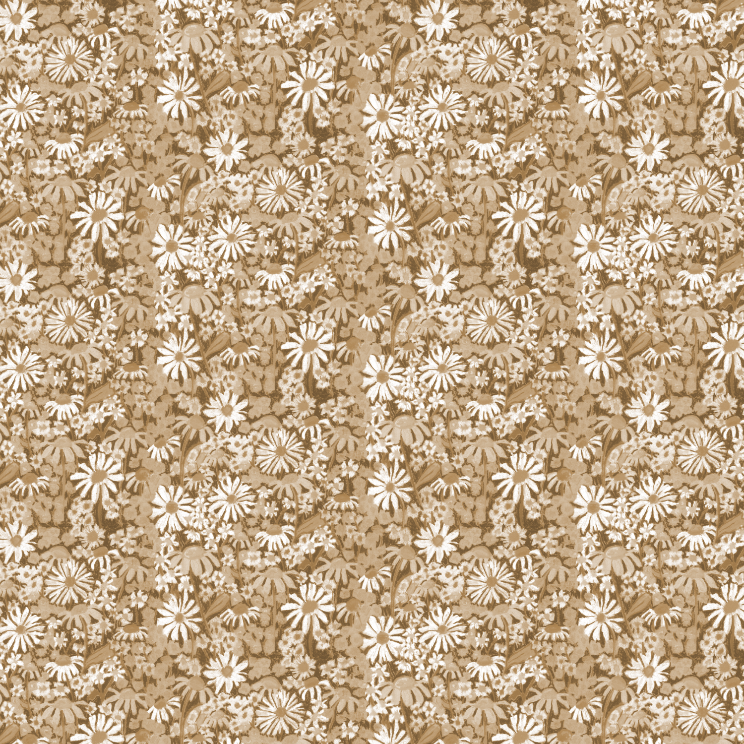 minimal floral pattern design in refined monochrome by BWILD Studios Daisy Collection