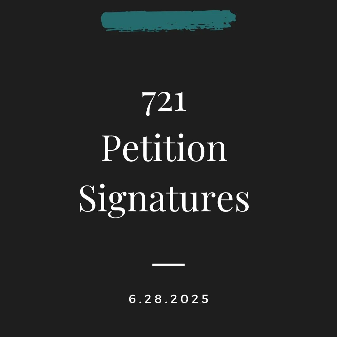 Thank you to everyone who has signed. Keep spreading the word!