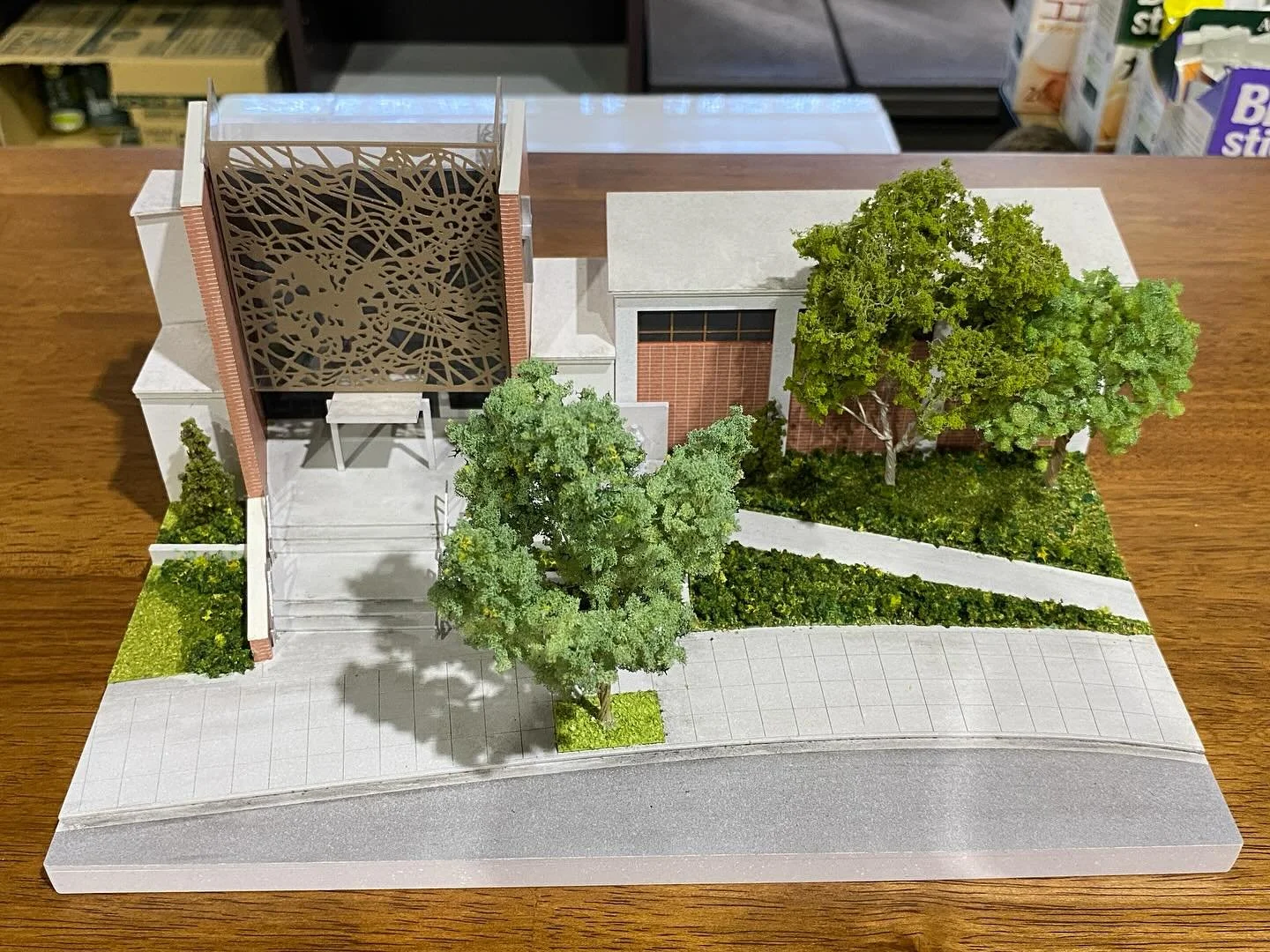 ⸻

Our newest miniature &mdash; Corpus Christi School, one of the most beloved community landmarks in Pacific Palisades. The real church and school are still undergoing recovery after the fire, but this model reminds us of the strength and spirit tha