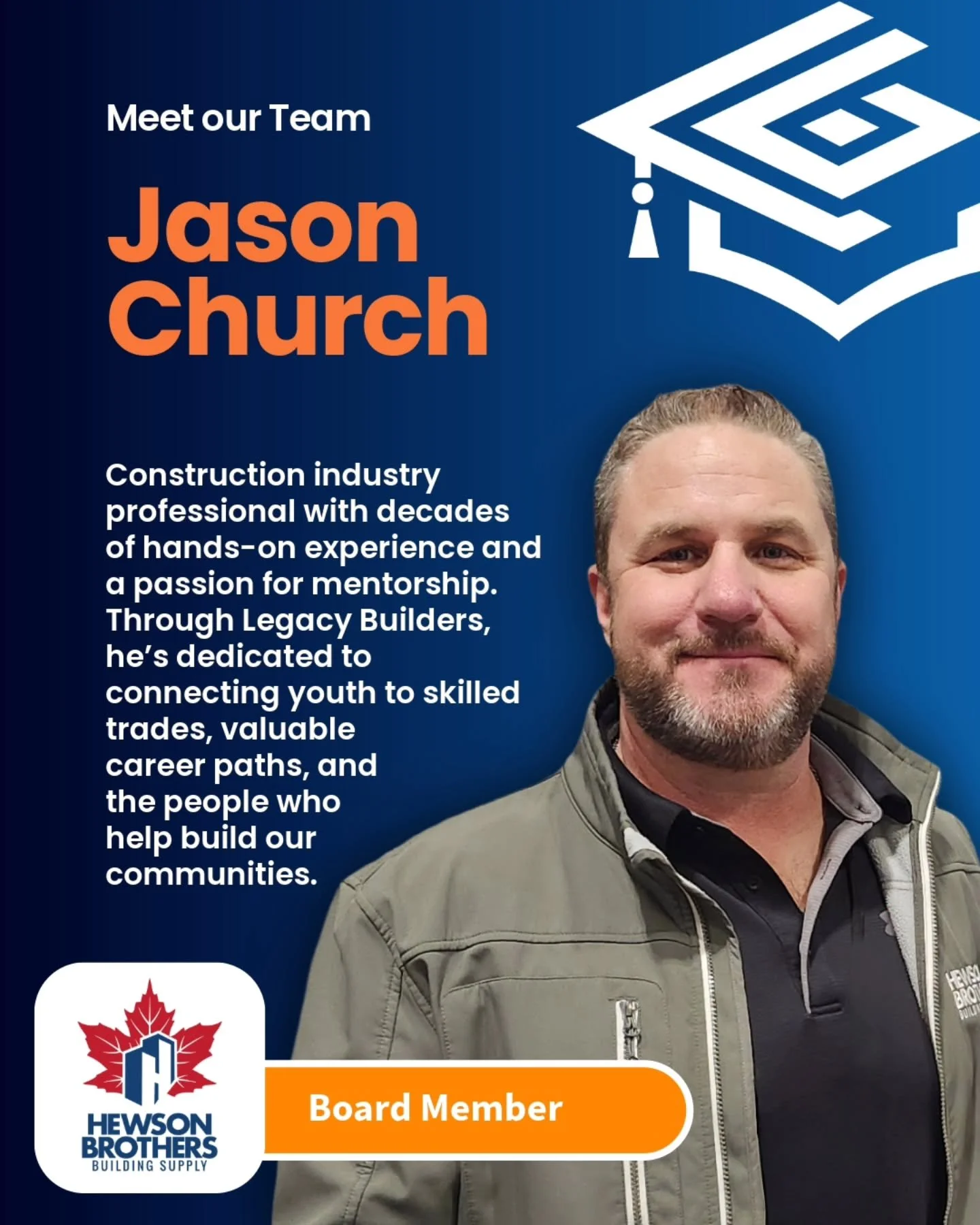 Meet Jason from @hewsonbros - Our Board Member

25+ years in construction. Countless hats worn. One clear passion: mentorship. 👷&zwj;♂️

Jason is all about connecting young people to real-world careers in skilled trades, sharing honest insight, and 