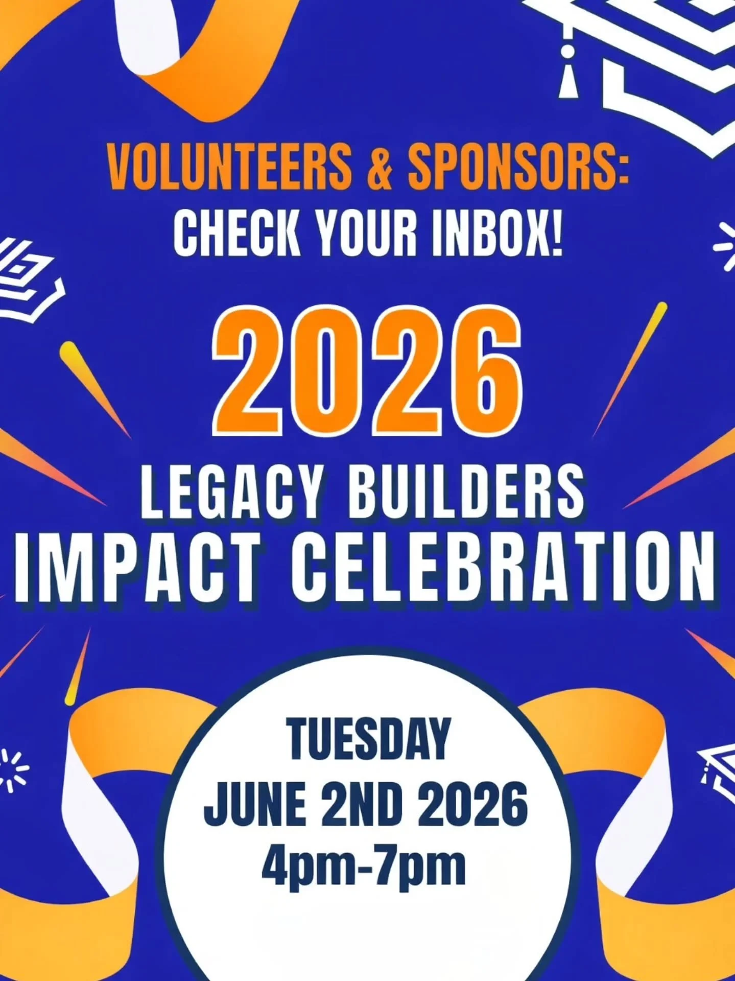 Sponsors &amp; Volunteers &mdash; Check Your Inbox! 📫 Invitations have officially gone out for our @legacybuildersprogram Impact Celebration happening Tuesday June 2 in Kitchener.

This evening is dedicated to celebrating the incredible sponsors, vo