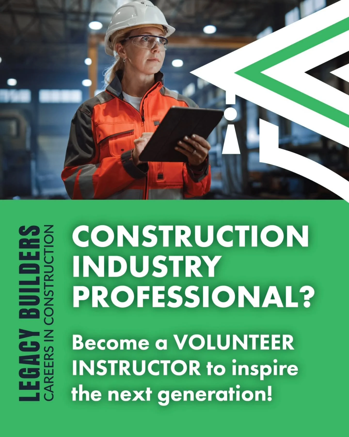 We&rsquo;re looking for passionate volunteers to help inspire the next generation of #skilledtrades professionals through @LegacyBuildersOntario 🔨⚡👷

As we expand into Kitchener, Waterloo, Hamilton, Halton, Niagara, Woodstock, and London, we&rsquo;