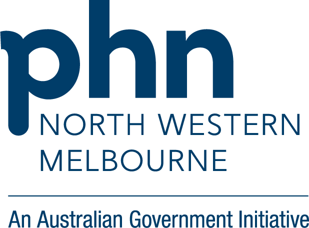 Logo with the letters 'phn' and the words 'North Western Melbourne' and 'An Australian Government Initiative'.