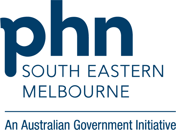Logo of Southern Eastern Melbourne, an Australian government initiative, featuring the abbreviation 'phn' and the full name below.