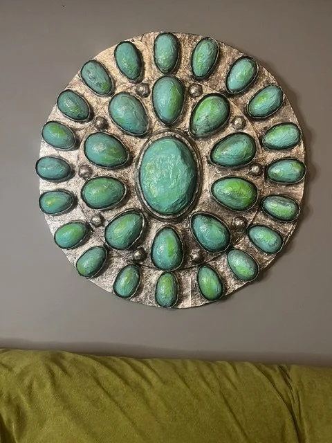 Paper Mâché Turquoise - Wall Jewelry