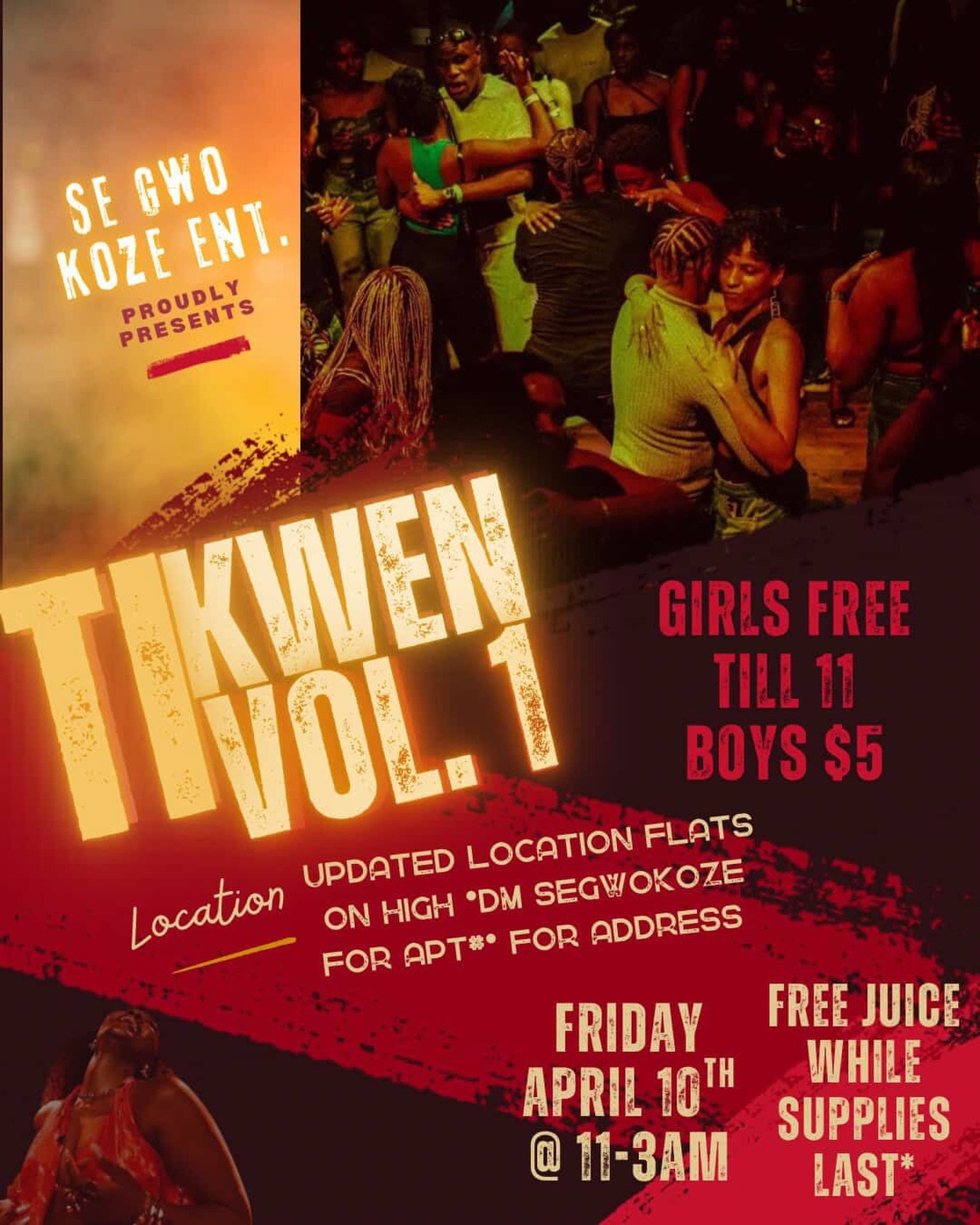 NEW LOCATION &mdash; don&rsquo;t miss it 🇭🇹🔥

Spring&rsquo;s wildest night is about to go OFF 🔥 Step into the ultimate Haitian vibe &mdash; we&rsquo;re going ALL NIGHT LONG. We&rsquo;re starting with smooth Kompa to set the mood, then turning the