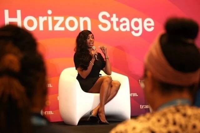 Jessica D. Winder presenting at an HR conference on startups