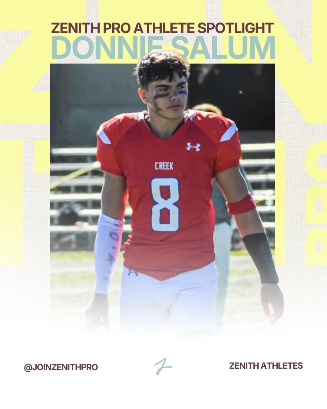 We&rsquo;ll take any chance to show off our athletes! ⭐️ 

This month&rsquo;s athlete spotlight is Donnie Salum - multi sport athlete from cherry creek high school! Donnie puts in the work on and off the field as a zenith pro athlete. 💪🏽 

#zenitha