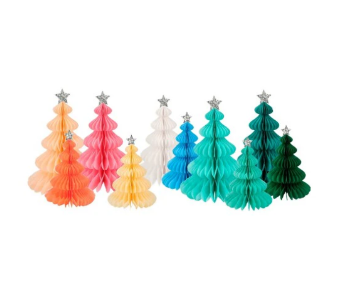 Rainbow Forest Honeycomb Decorations (x10)