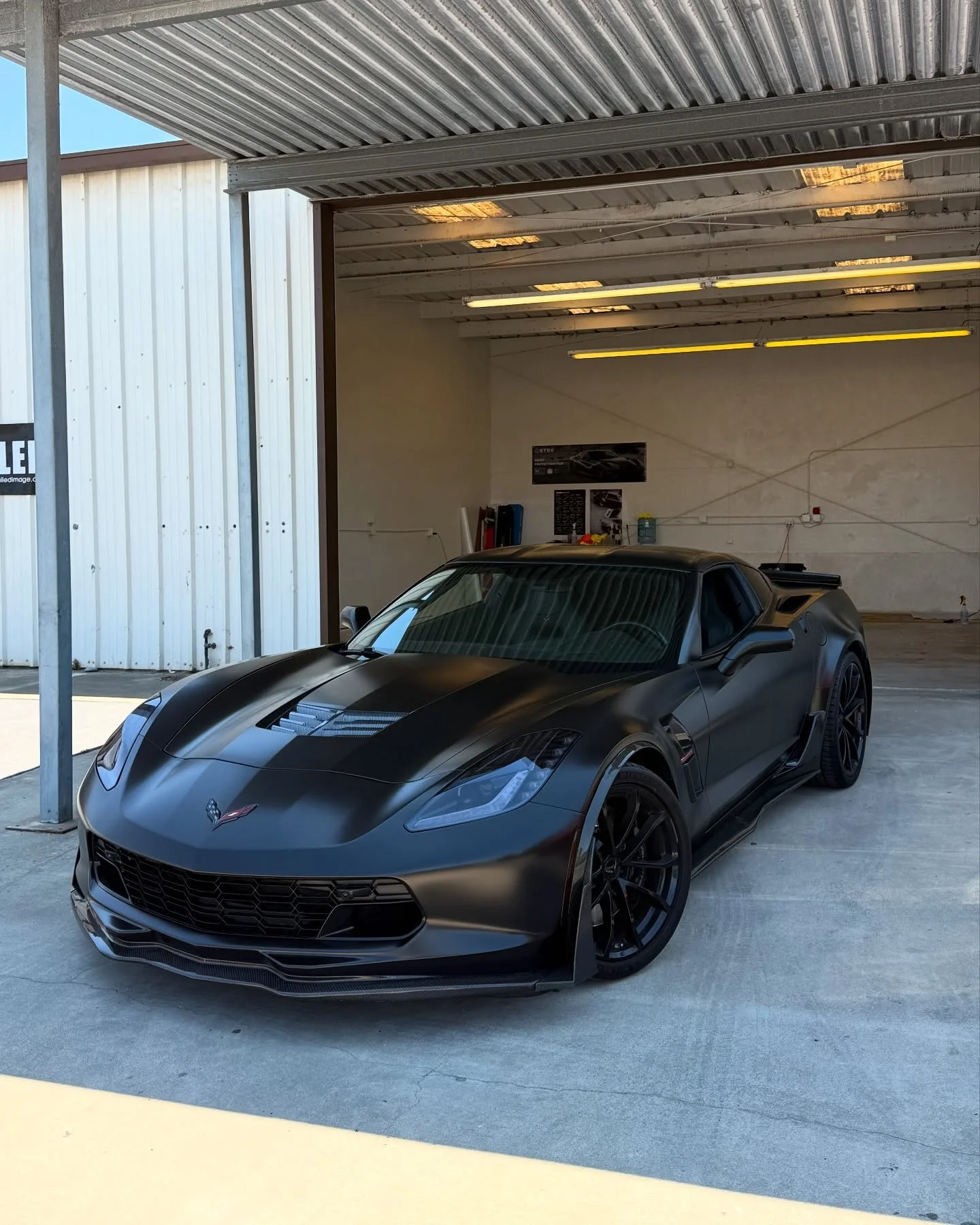 Corvette C7 Grand Sport came in for a full wrap in @adgraphics_na Satin Black, along with smoked PPF on the headlights and a full Ceramic Coating to top it off! Car is slick, and will be looking good for a long time 💎 

DM or call (805)556-8140 for 