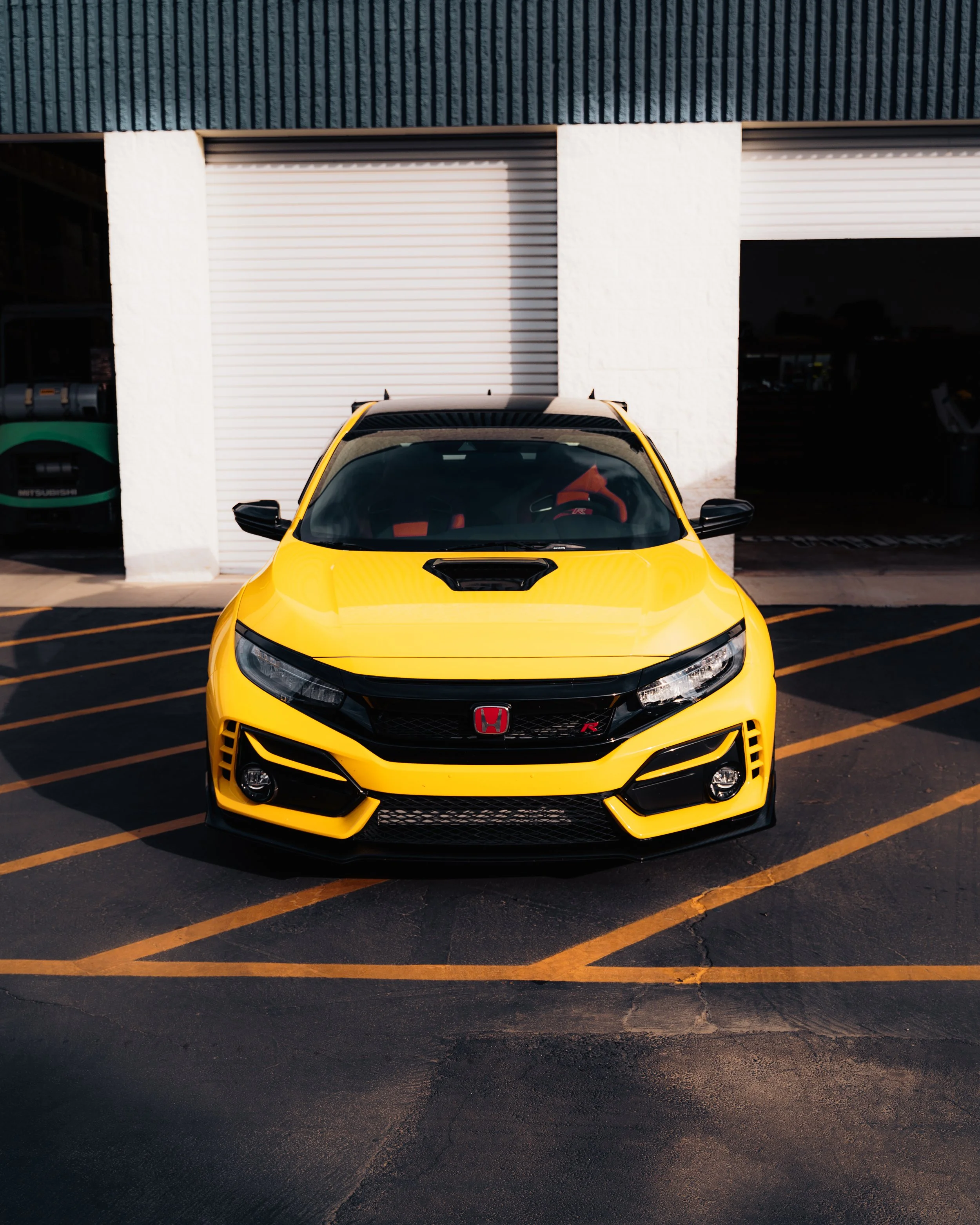 Yellow Honda Civic Type R Protected with Paint Protection Film (PPF) Xpel