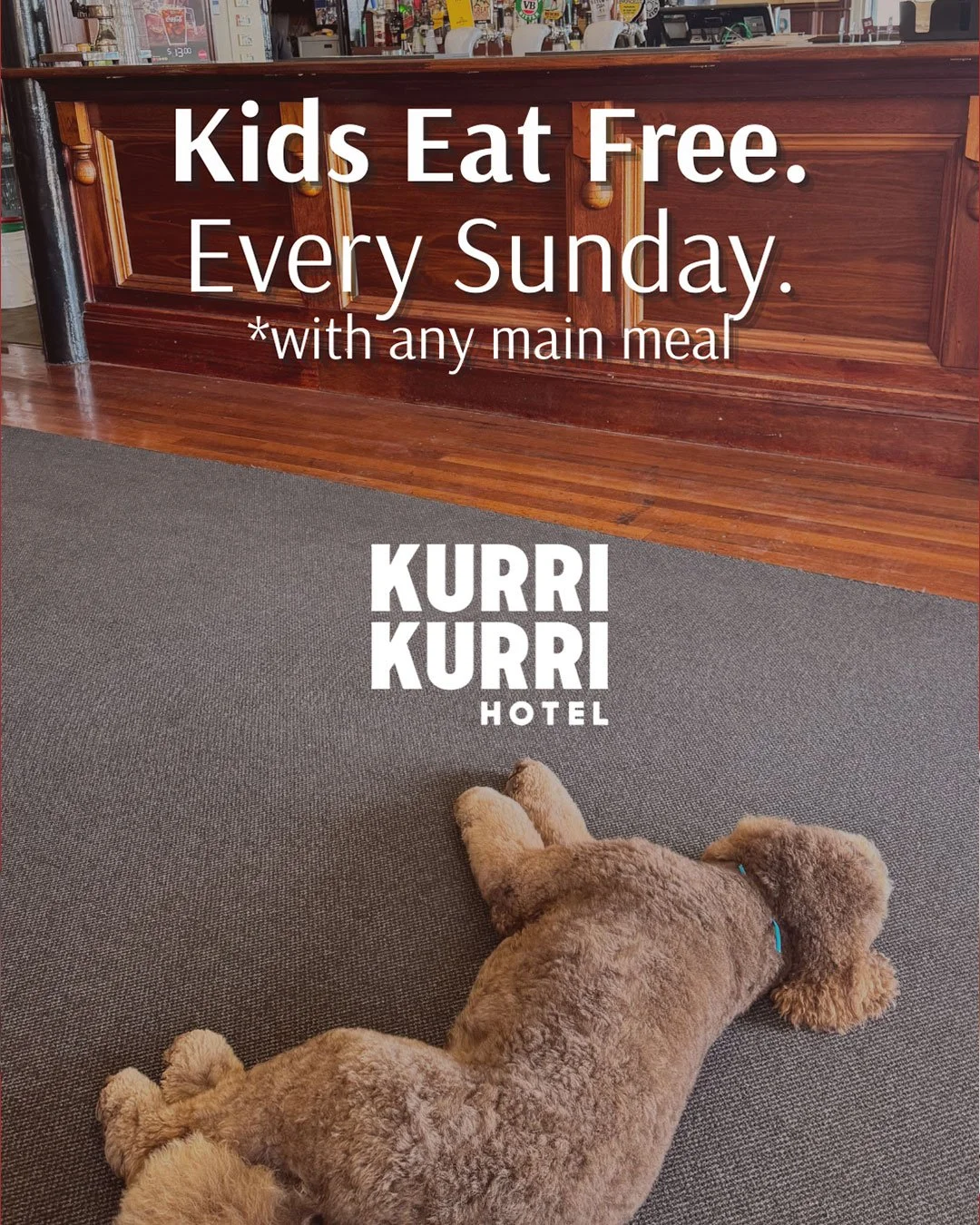 Four plates of food on a decorative tiled table. One plate has a cheeseburger with French fries, two plates have fish and fries with ketchup and greens, and one plate has spaghetti with grated cheese.