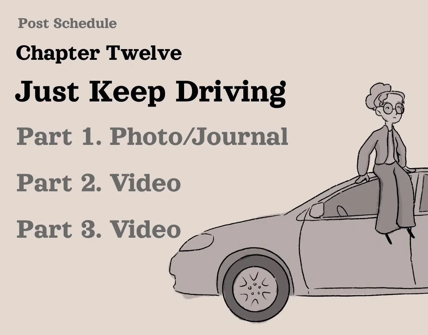 Three chapters remain...

Hoping to get these posts out as soon as possible since we're so close to the end of Finding Naomi. 12 posts left to be exact. All of them are finish except for the videos which tend to take the longest anyway. 

Stay tuned 
